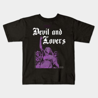 DEVIL AND LOVERS BLACK Kids T-Shirt